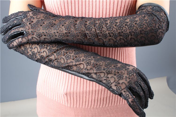 customization leather lace gloves mittens hot sell