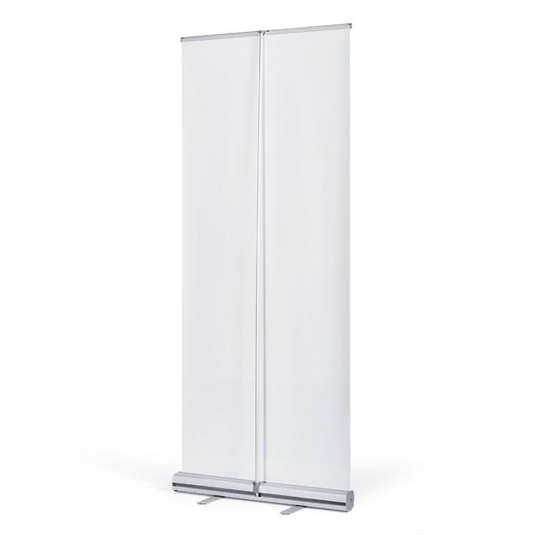 Easy Roll up Budget Banner Display Stand Aluminum Silver 85 X 200 Cm