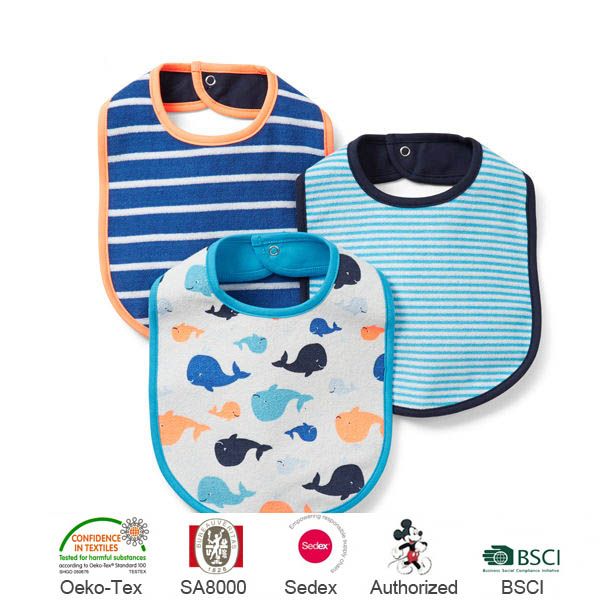 Good quality baby bibs with print 100% cotton Baby bibs with print