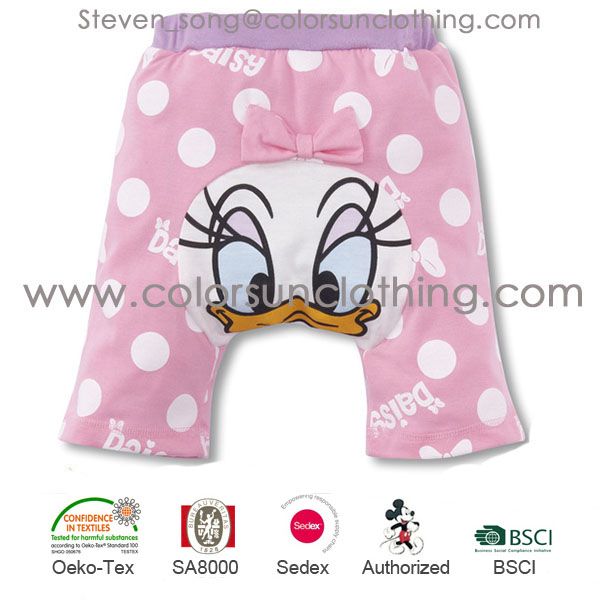 2014 Hottest sweet heart pink baby disney pants
