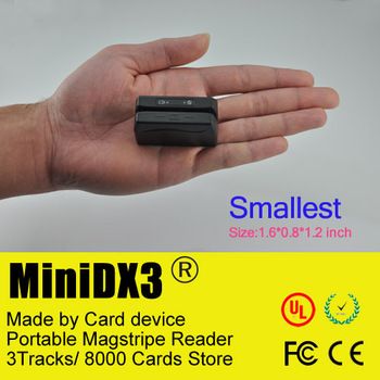 New minidx3 2M memory magnetic swipe card reader smallest magnetic card reader/MINIDX3 Portable Magnetic Stripe Card Reader