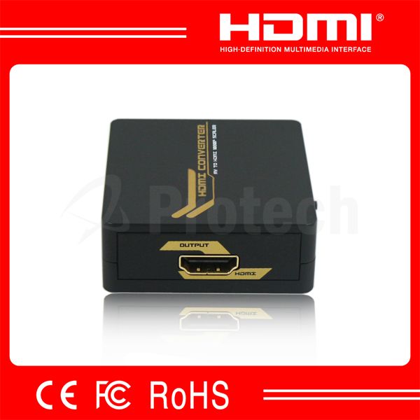 Super Quality AV to HDMI Converter With Scaler Support 3D NTSC PAL Function HDMI Converter Scaler (720p/1080p)