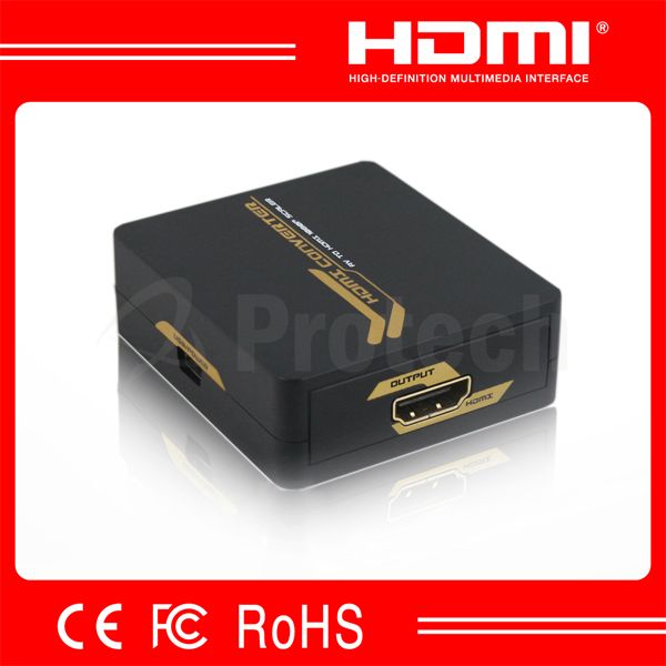 Super Quality AV to HDMI Converter With Scaler Support 3D NTSC PAL Function HDMI Converter Scaler (720p/1080p)