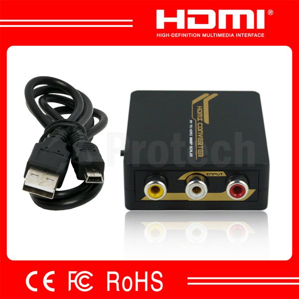 Super Quality AV to HDMI Converter With Scaler Support 3D NTSC PAL Function HDMI Converter Scaler (720p/1080p)