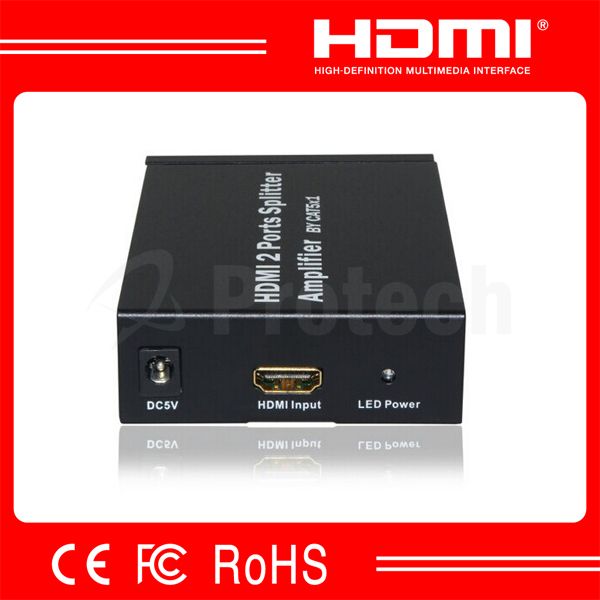 1080p RJ45 HDMI Splitter HDMI Splitter 1in 2 Out Support 3D By Cat5e Cat6 Cable Up to 50M