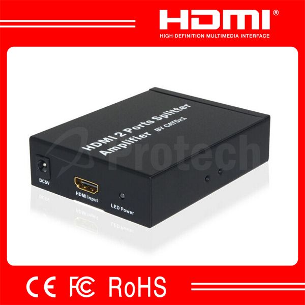 1080p RJ45 HDMI Splitter HDMI Splitter 1in 2 Out Support 3D By Cat5e Cat6 Cable Up to 50M