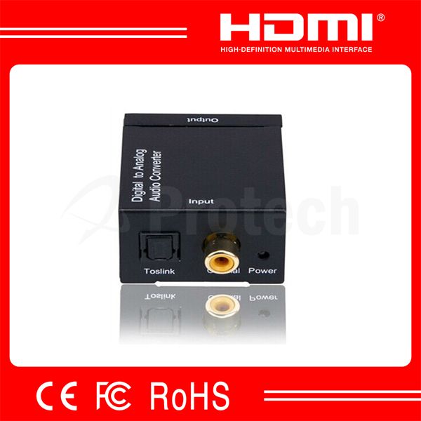 New Model Toslink Coaxial Digital to Analog Audio Converter R/L With Factory Price Mini Audio Converter 