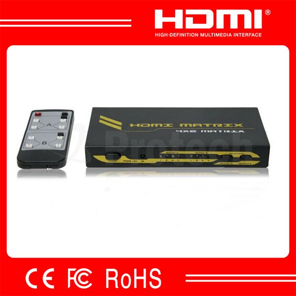 Unique Design V1.3 4x2 HDMI Matrix ,4x4 HDMI Matrix Switch RS232,8x8 HDMI Matrix Support 3D With IR Remote Control 