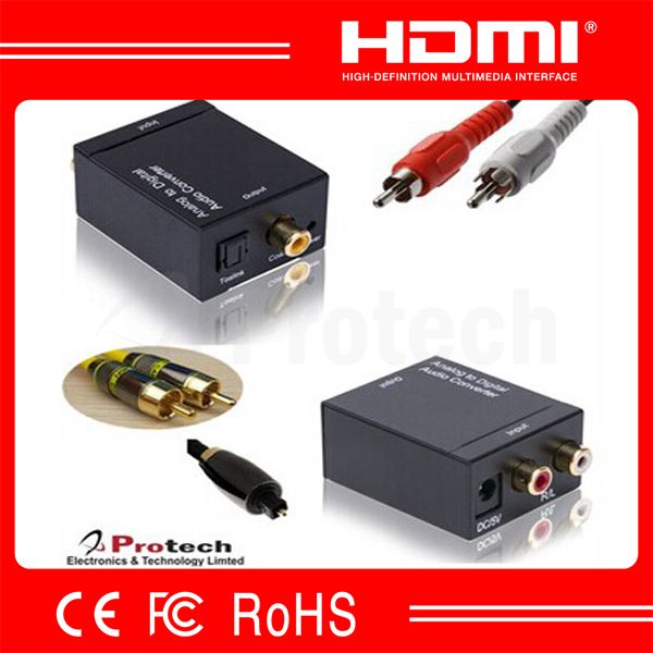 New Model Toslink Coaxial Digital to Analog Audio Converter R/L With Factory Price Mini Audio Converter 