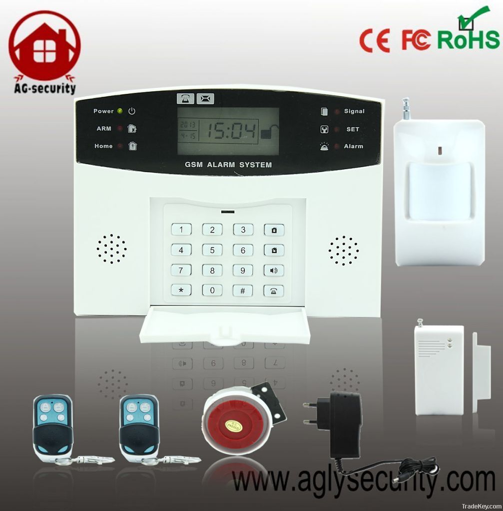 new hot selling LCD display Intelligent home security GSM alarm system