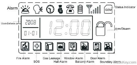 high quality touch keypad dual network gsm pstn alarm system