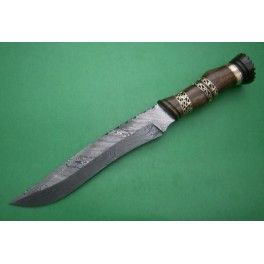 Hand Made Damascus Steel Hunting Knife