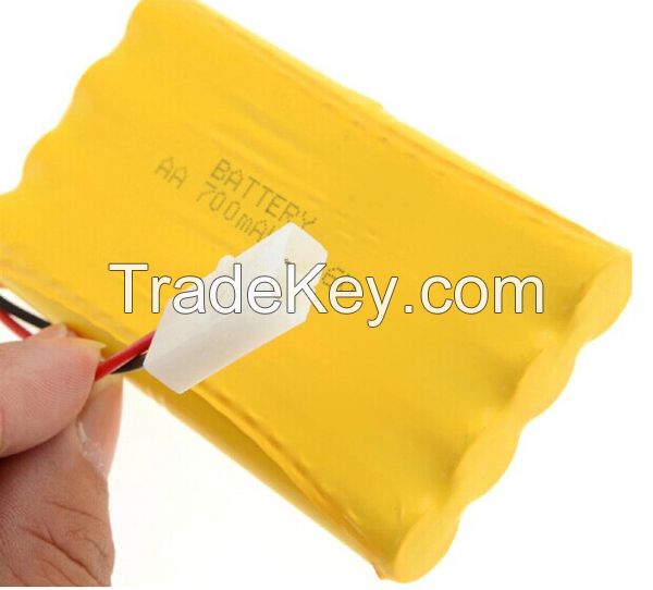 hot sale ni-cd aa rechargeable battery pack 9.6v 700mah