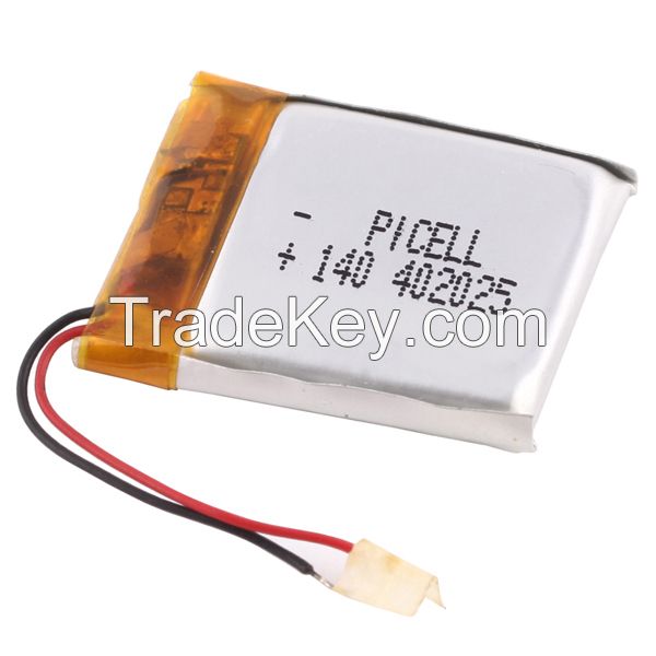 140mah 3.7v normal voltage lipo battery size 402025