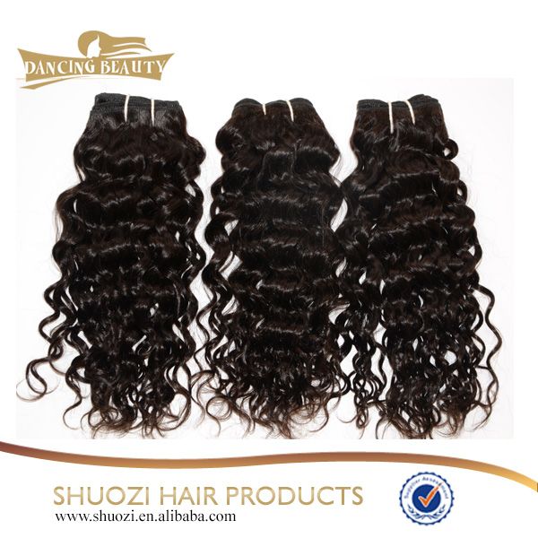 Beautiful Curly Human Hair Brazilian Hair Machine-made Weft No Tangle