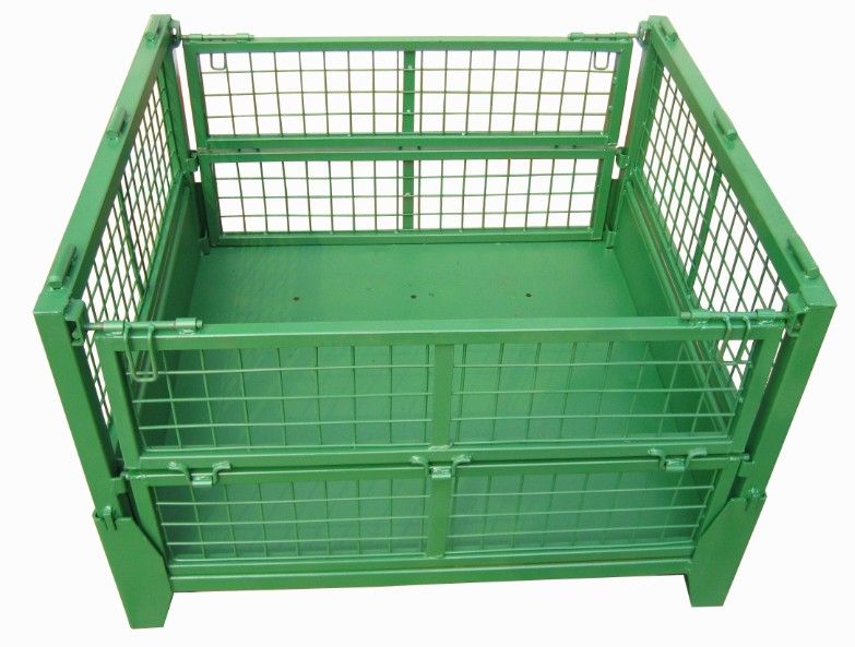 Foldable Industrial Metal Storage Basket