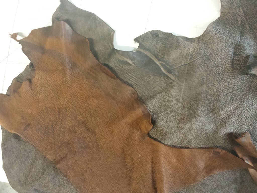 Leather scraps and offcuts