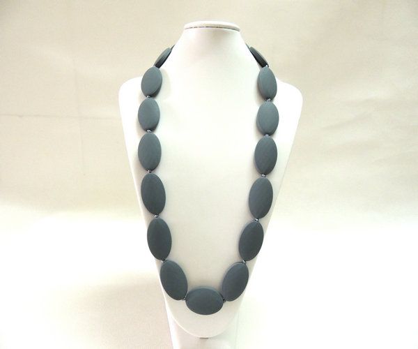 BPA FREE silicone chewable baby bead necklace