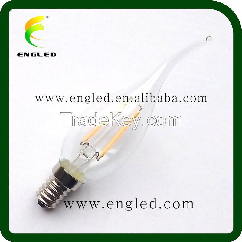 Patent Product Edison Style Replace Incandescent Bulb C35 F35 B35 E14 E12 2W 3W 4W dimmable and non-dimmable  Led Filament Candle Bulb 