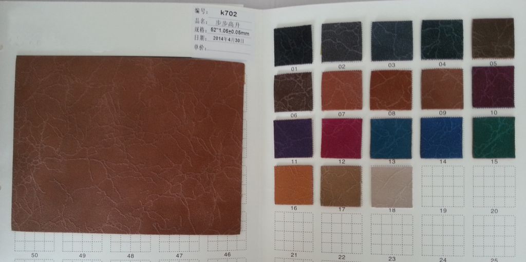 PU leather with Knitted nonwoven backing 