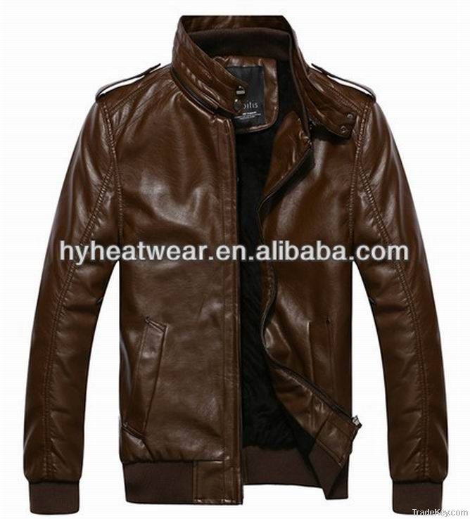 2014 Fashionable Leather Heated Jacket