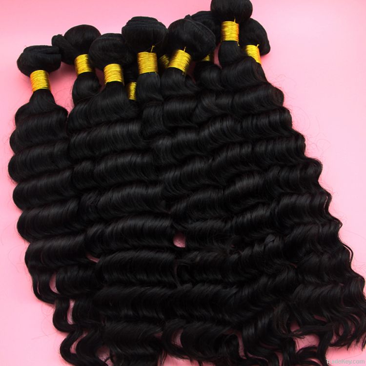 Sell Brazilian Human Hair Extensions Deep Wave Natural Color