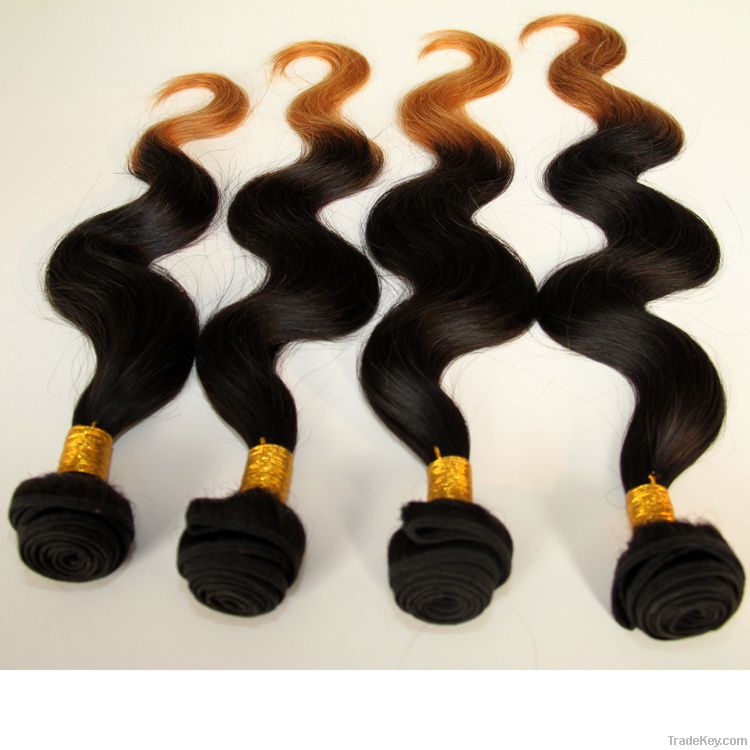 Two Color Virgin Brazilian Human Hair Extension Body Wave Ombre Hair