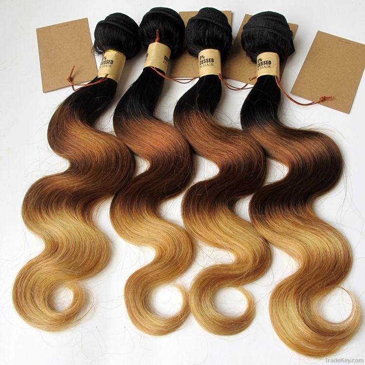 Wholesale Great 6A hair Weaving Ombre Body Wave 100% Brazilian Hair