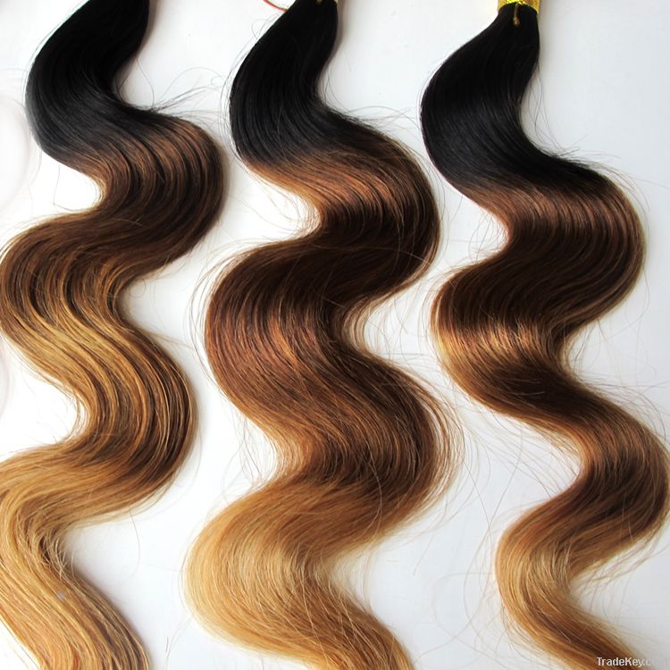 Wholesale Great 6A hair Weaving Ombre Body Wave 100% Brazilian Hair