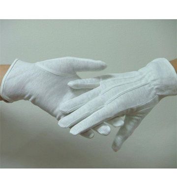 directly factory price high quality white cotton ceremony glove 