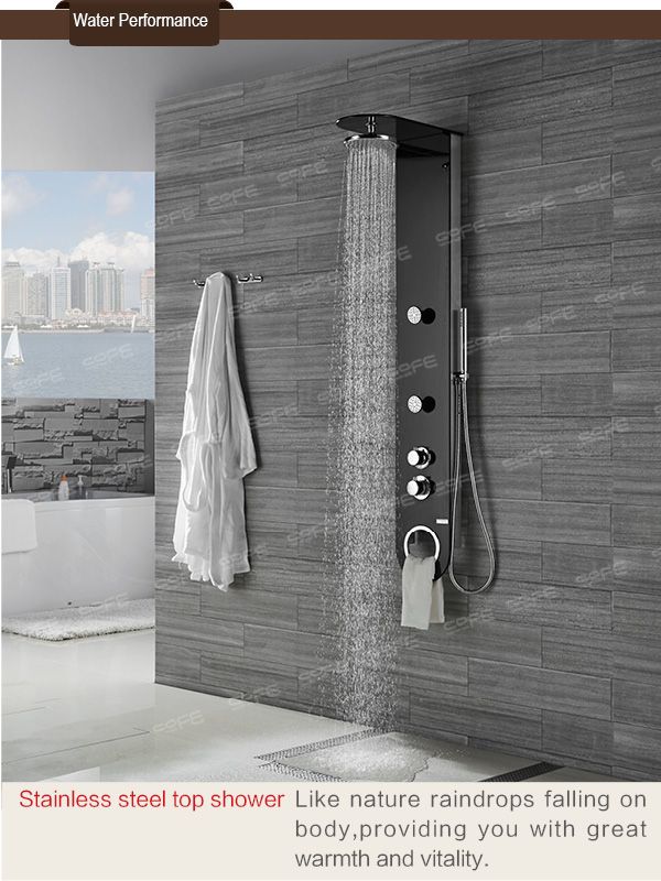 Tempered glass shower panel