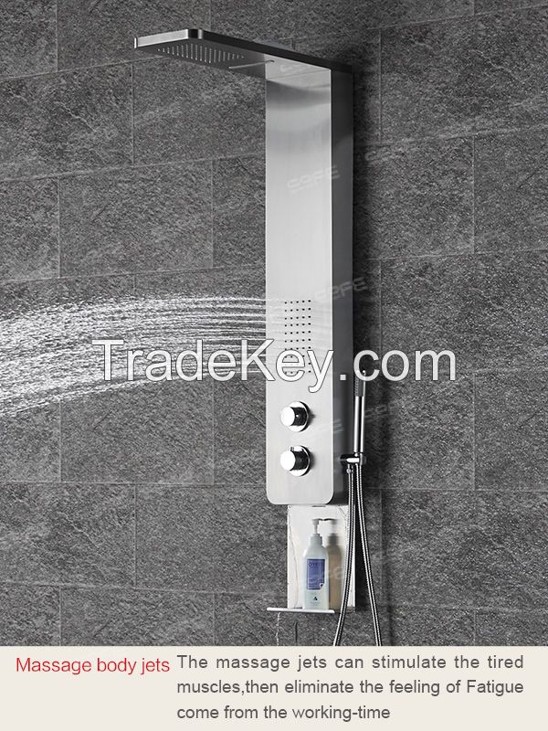 Brushed stainless steel shower panel  CF-G163