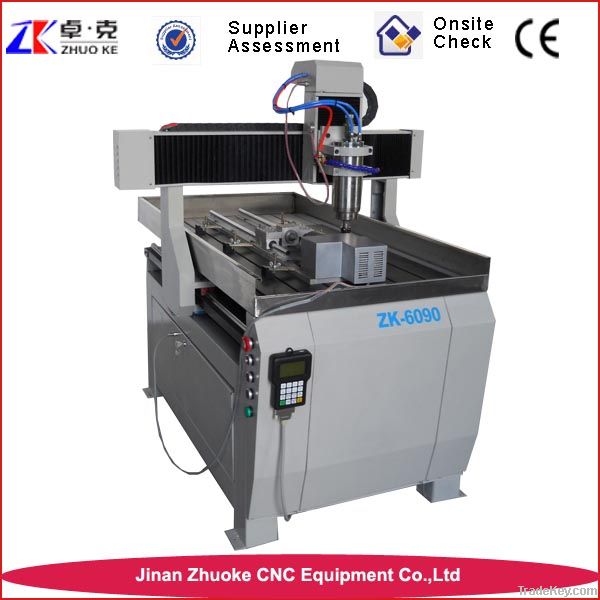 Small Metal Engraver Machine With 4th Axis ZK-6090 600*900mm