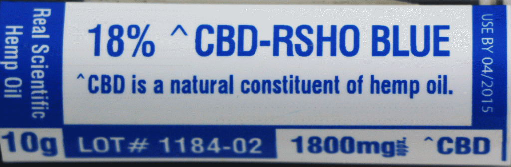 Real Scientific Hemp Oil (RSHO) 17.5% CBD - Cannabidiol - Blue Label Tube Ã¢ï¿½ï¿½ 10g - Nutritional Supplement