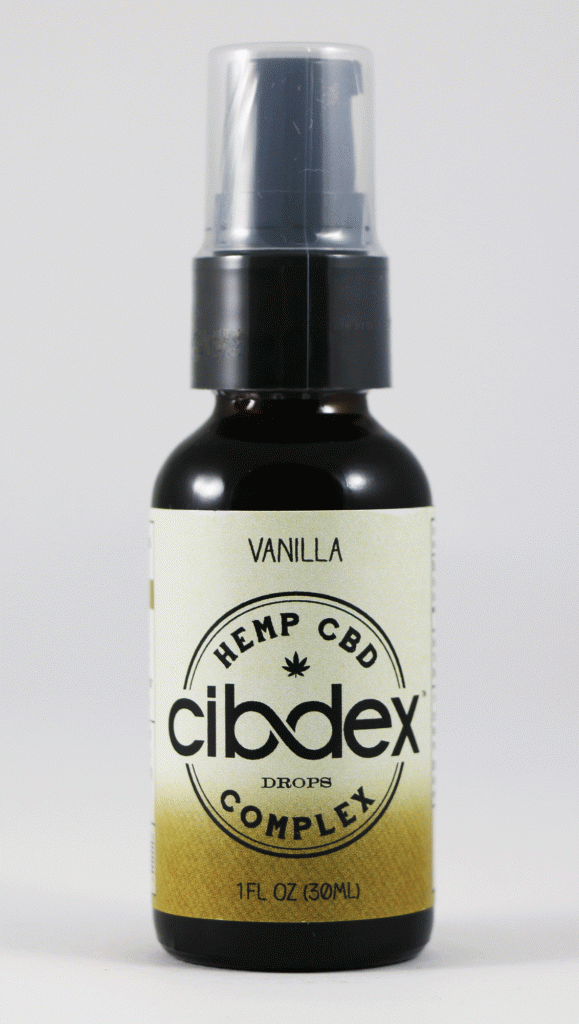 Cibdex 1oz. Bottle of Vanilla Hemp Oil Drops/Spray - 100mg CBD Cannabidiol - Nutritional Supplement