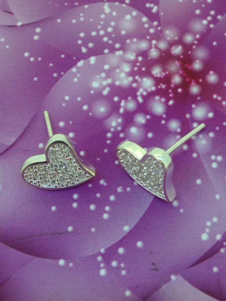 Silver Stud Earrings 925 italy