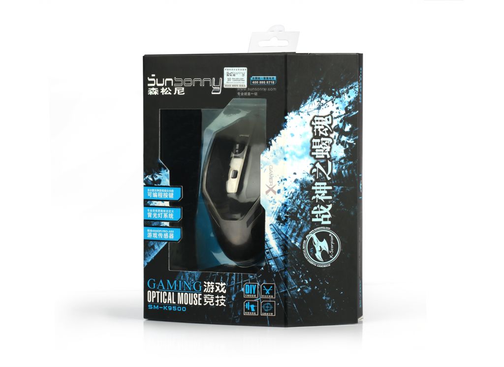 Gaming Mouse with 6 buttons and 400/4000DPI Resolution,OEM Orders Welcomed
