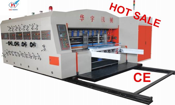 high technology and best price and good quality HUAYU-A series automatic computerized printer slotter  die cutter    machine pizza box making machine  carton machine corrugated machine