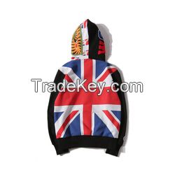 New Arrival Designer Custom Logo Wholesale Full Zip Up Hoodie Puff Print Plain Black Custom Full Zip Up Hoodie