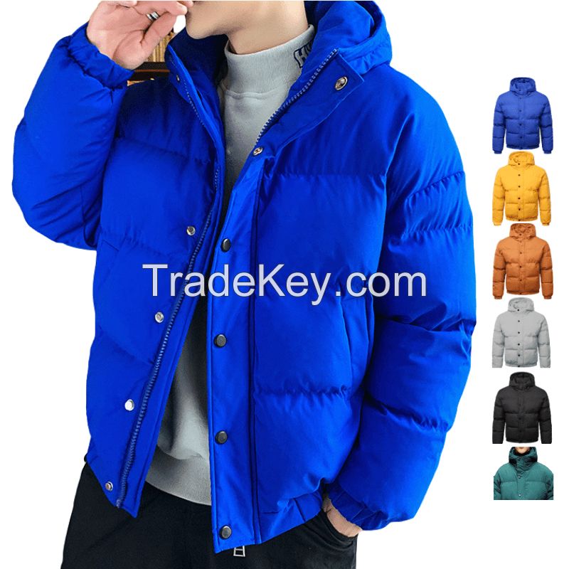 Inf Stock Stand Puffer Bubble Jacket Windbreaker Winter Polyester Men Outdoor Zip Mens Jackets