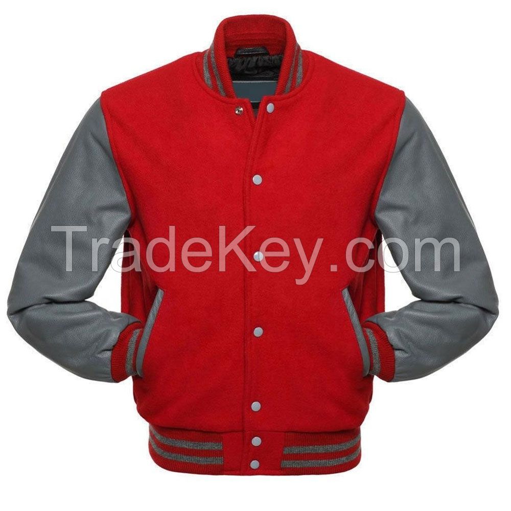 Wholesale Custom Designer Logo Jackets Casual Baseball Jacket Letterman Coat Cotton Unisex Varsity Jackets