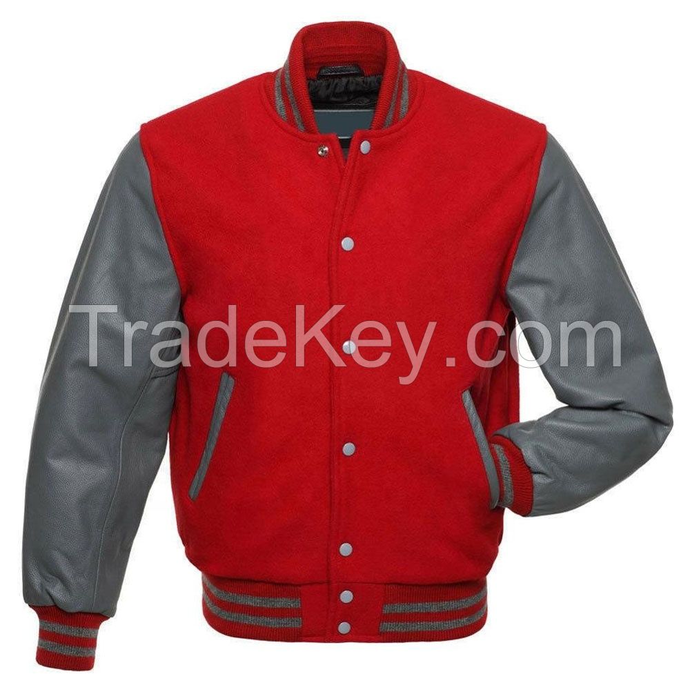 Wholesale Custom Designer Logo Jackets Casual Baseball Jacket Letterman Coat Cotton Unisex Varsity Jackets