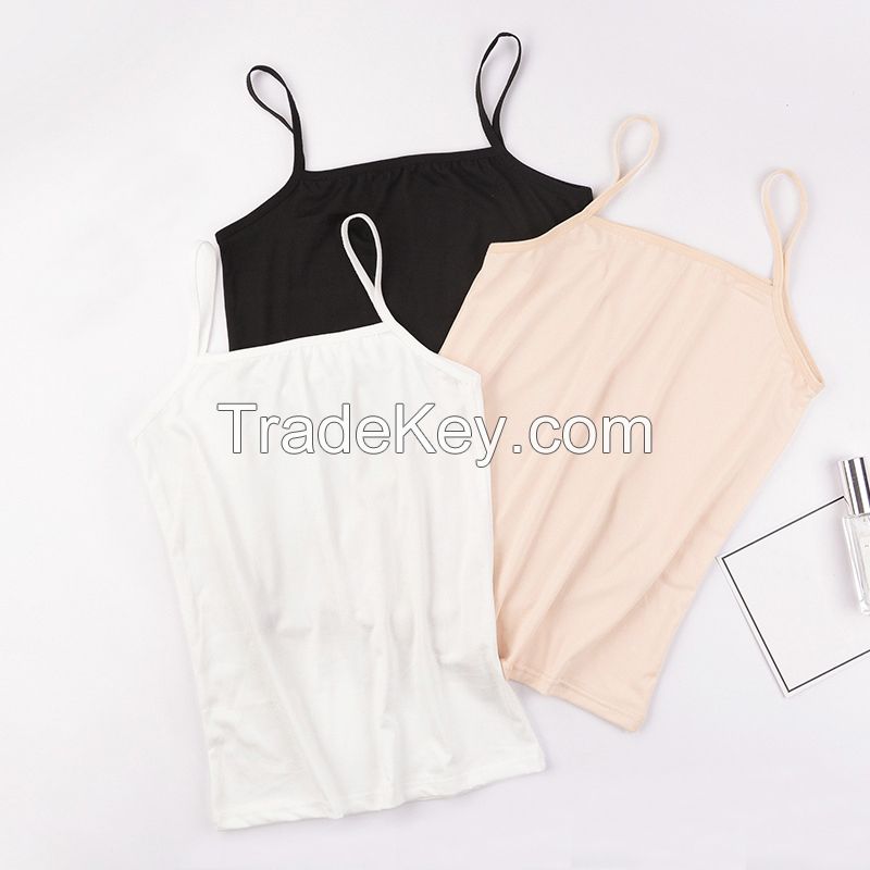 Summer New Sexy V-neck Backless Solid Fishbone Commute Casual Women Tank Top