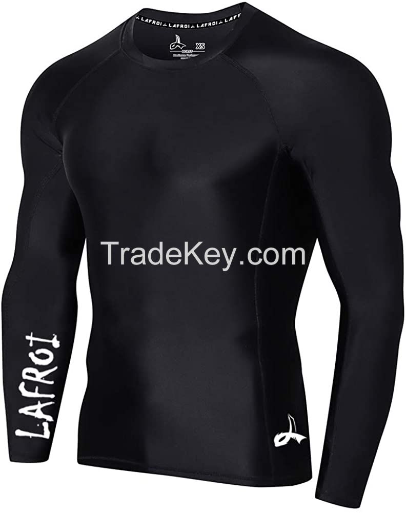 Factory custom design gym running clothes men mma rash guard compression shirt men long sleeve top