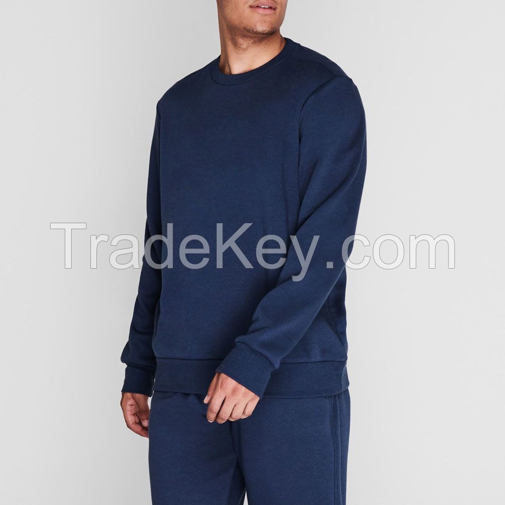 Wholesale Promotional Heavy Weight Blank Puff Print Custom Pullover 95% Cotton 320G Sweater Fleece Crewneck Men Sweatshirt