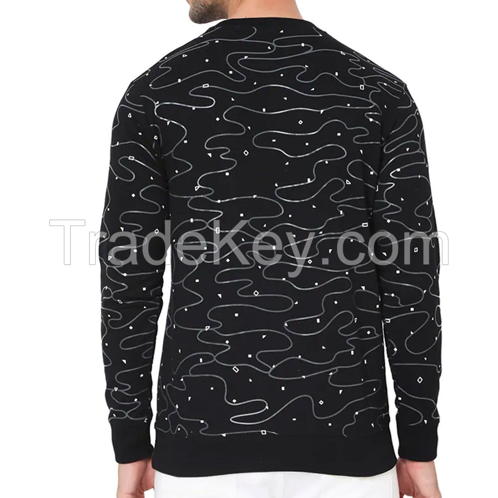 High Quality OEM Pullover Plain Dyed Plush Blank Jogger White Crewneck Cotton Custom Hoodie Crew Neck Sweatshirt For Wholesale