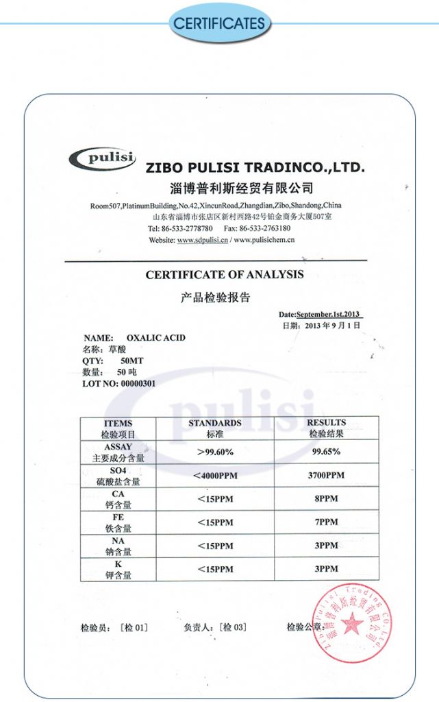 Oxalic acid 99.6%