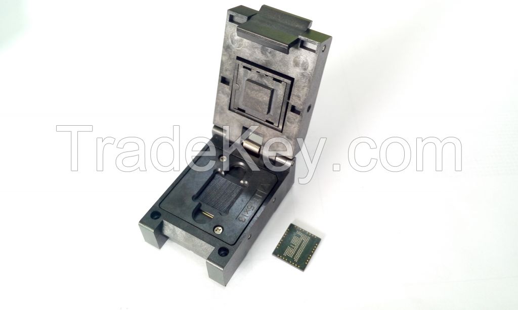 eMCP test socket, size:12*16,Clamshell structure, for BGA 153 and BGA