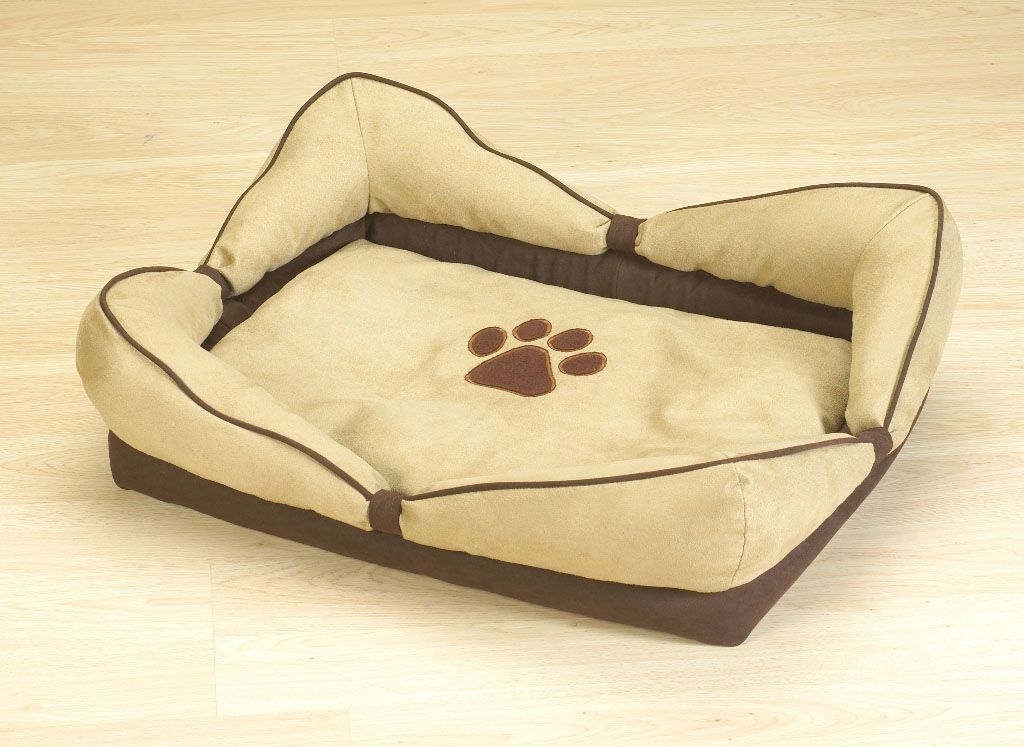 faux suedette dog collar bed