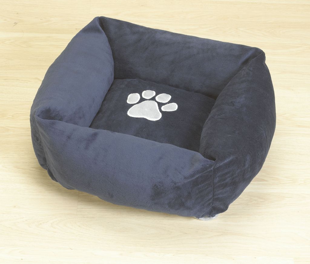 soft plush fur reversible square dog bed
